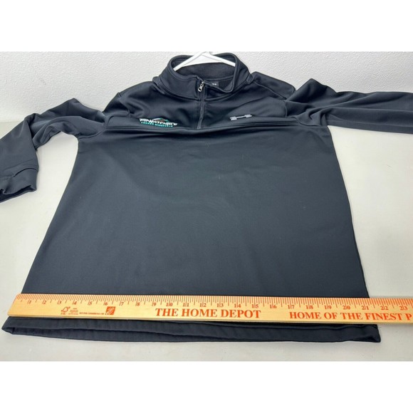 Under Armour Shirt Mens Size Large Loose Fit Coldgear Black 1/4 Zip Pullover - Picture 13 of 15